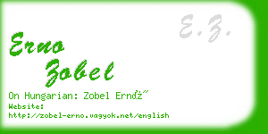 erno zobel business card